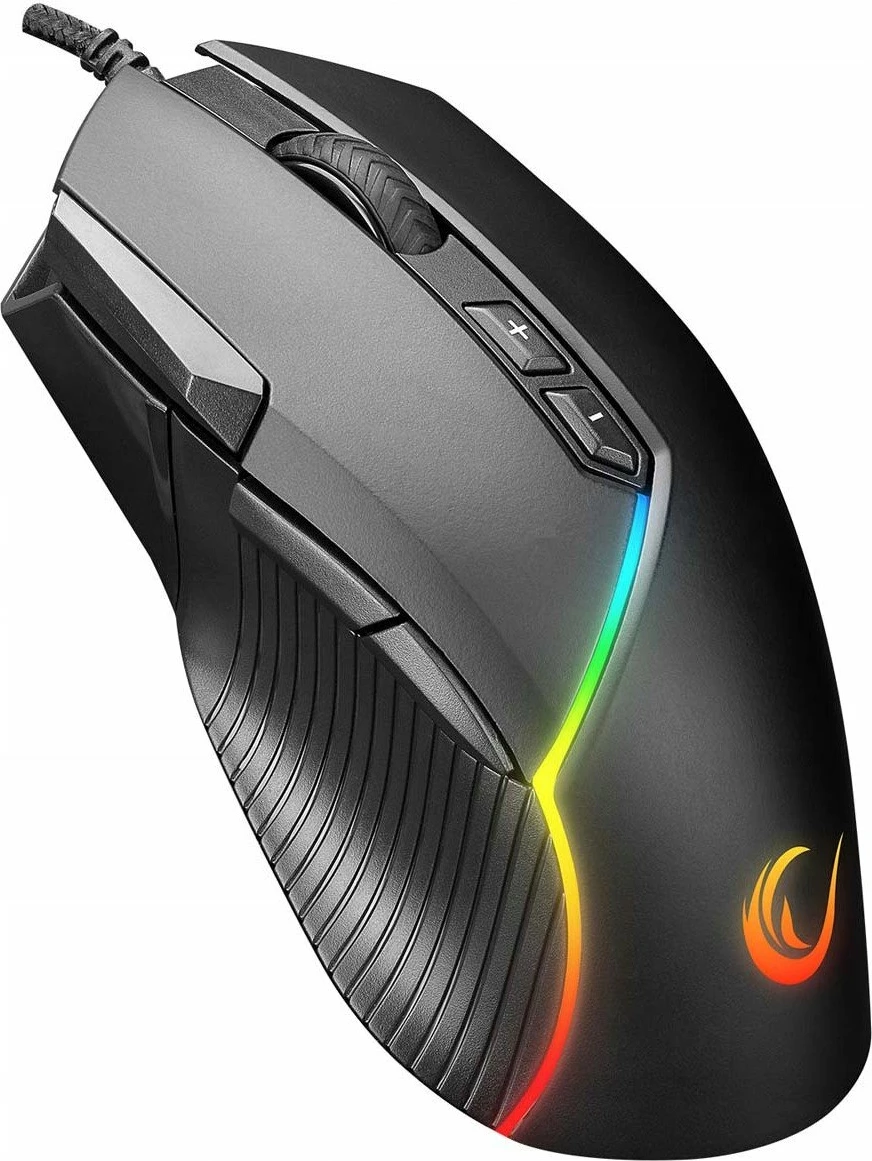 Maus gaming Rampage SMX-G39 Comfort, 12800 DPI, USB me kabllo 1.8 m, RGB, e zezë