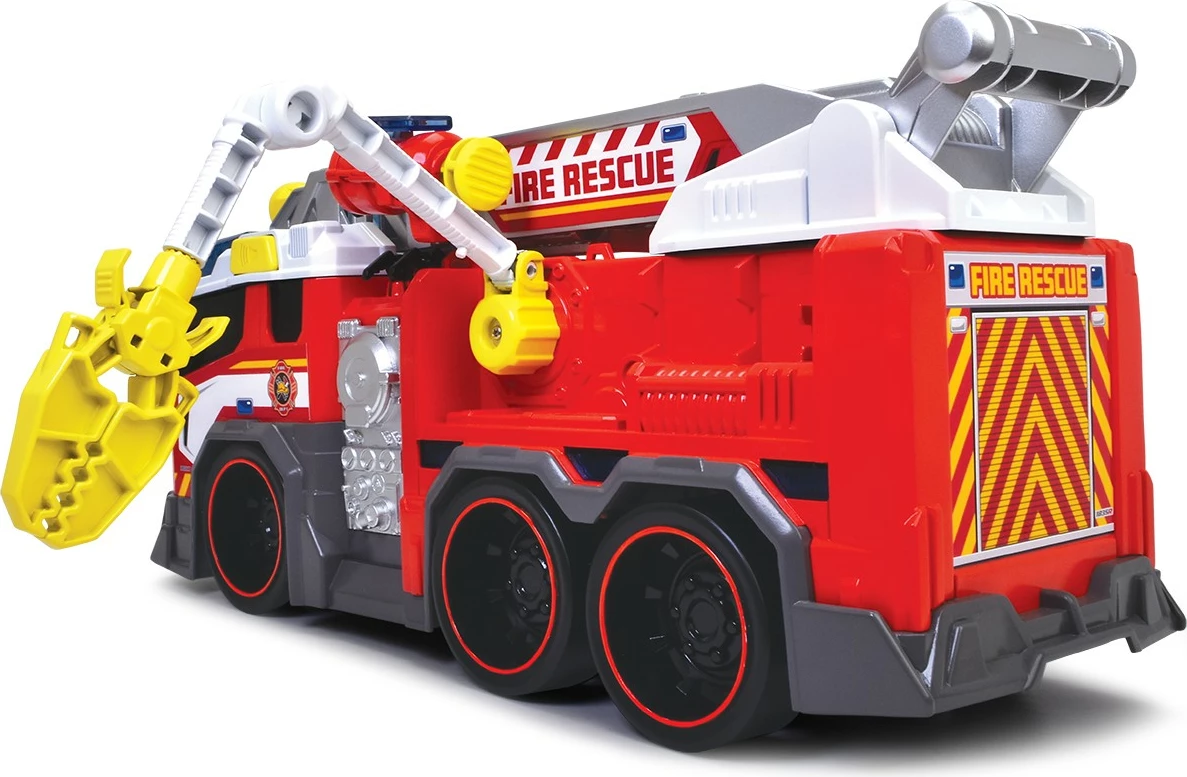 Kamion zjarri lodër Dickie 37.5 cm, plastikë, me drita dhe zë, i kuq