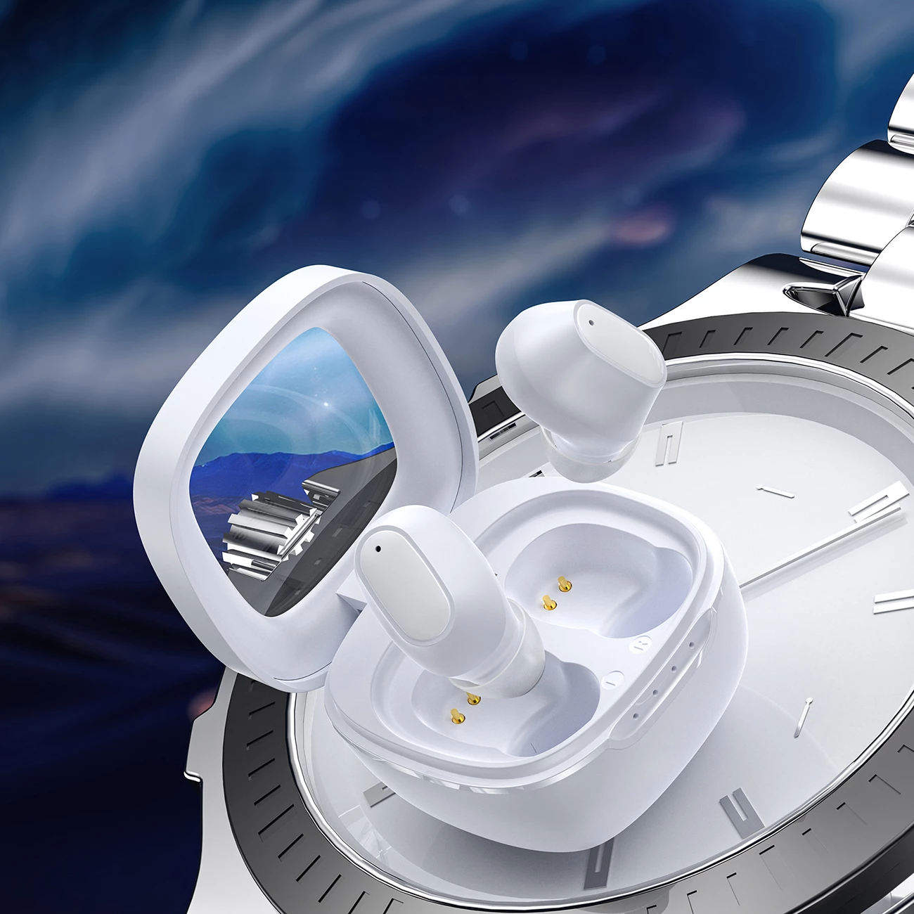 Kufje TWS Choetech MEMS BH-T23-WH, Bluetooth 5.3, USB-C, Bardhë