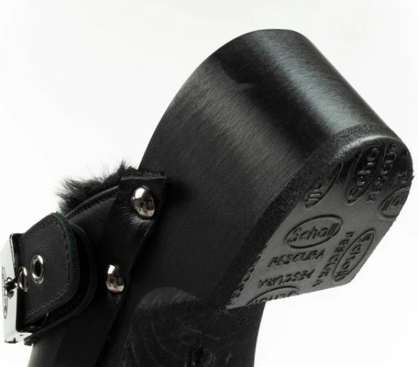 Këpucë Scholl për femra, të zeza