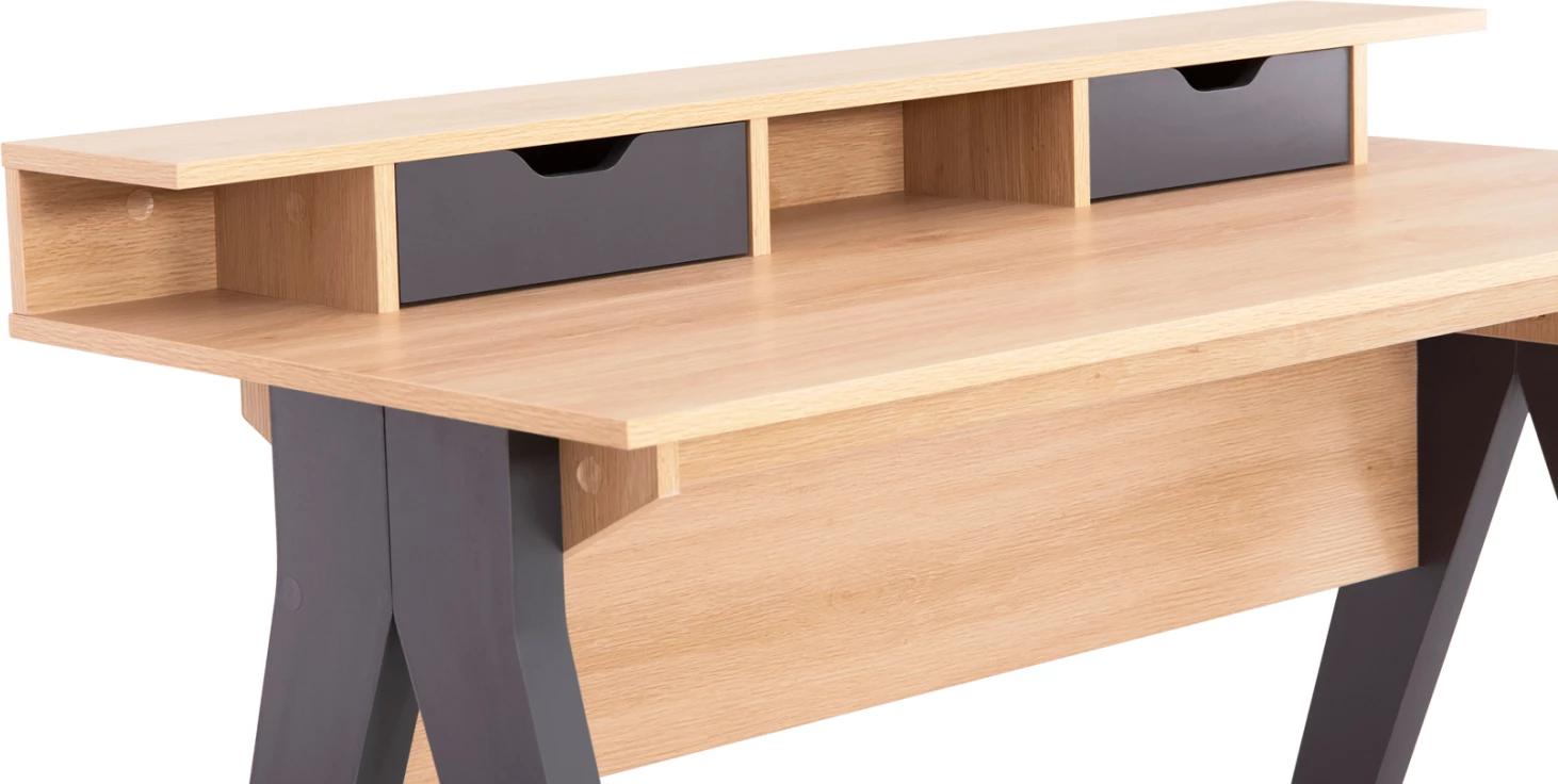 Sipërfaqe Tavoline REXIN FH18290 melamine, ngjyrë sonama-gri, 120x19-59x75-85.5H cm