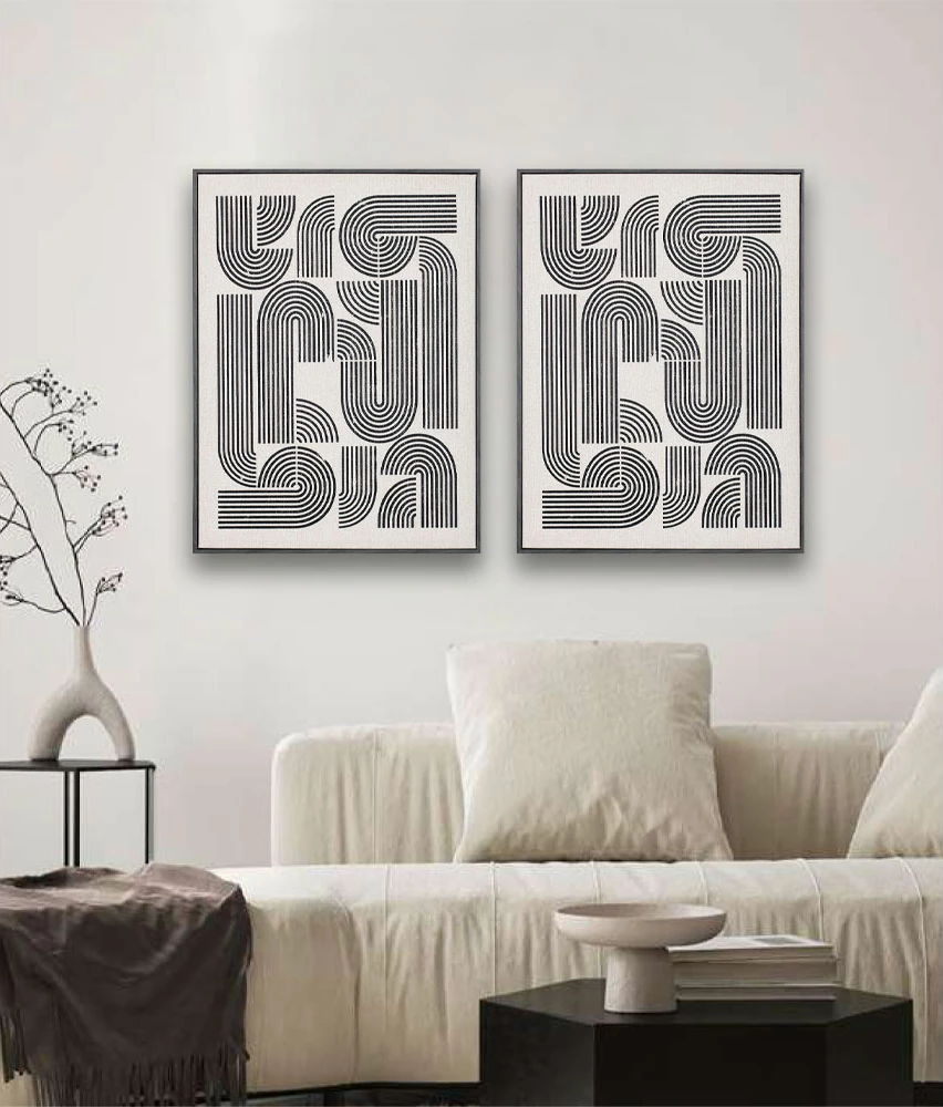 Pikturë dekorative FOLLOW YOUR DREAMS, lëkurë dhe dru, e bardhë dhe e zezë, 60x80x4cm