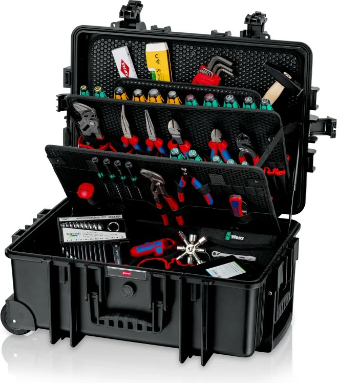 Kasë veglash Knipex Robust45 Move, polipropilen, e zezë, rezistente ndaj ujit dhe pluhurit