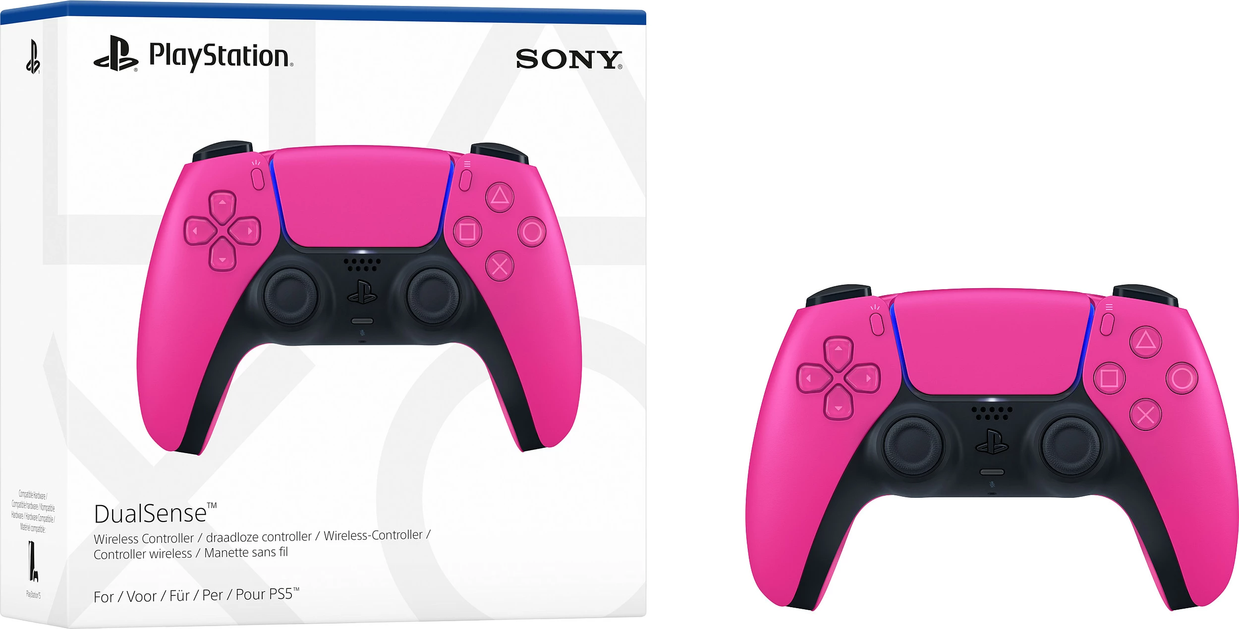 Kontroller Sony DualSense Wireless për PS5, Nova Pink