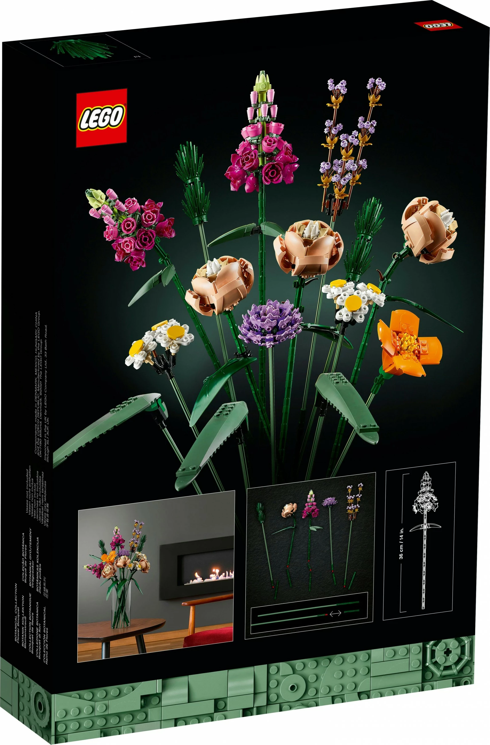 Set ndërtimi LEGO ICONS Flower Bouquet, 756 pjesë, shumëngjyrësh