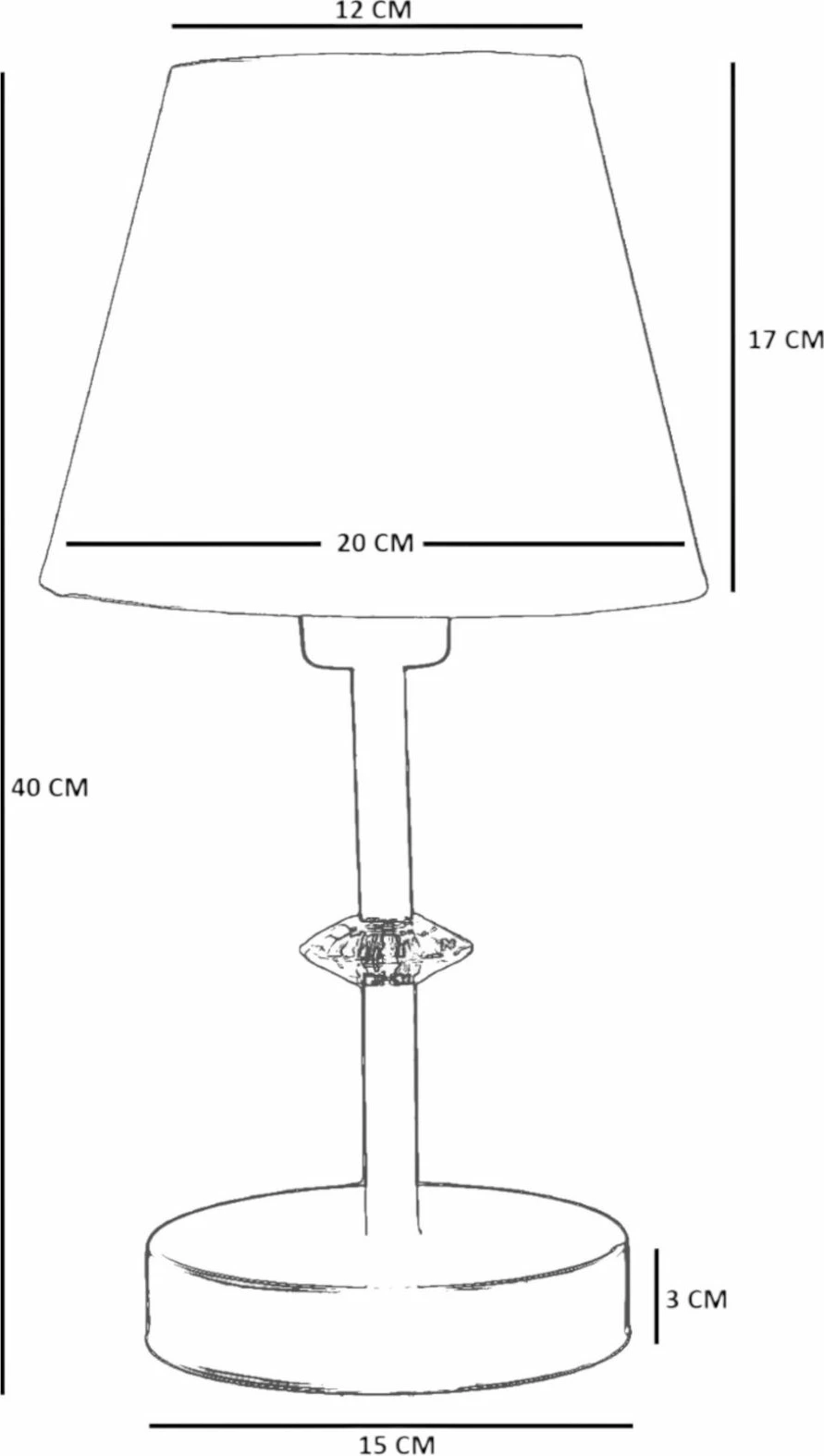 Llambë tavoline Opviq, 8909-4, bezhë dhe ari