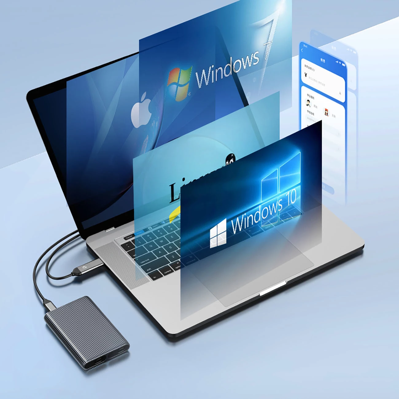 Kasë Orico AM2C3-2N për 2 disqe M.2 NVMe, USB-C 3.2, 10Gb/s, Gri