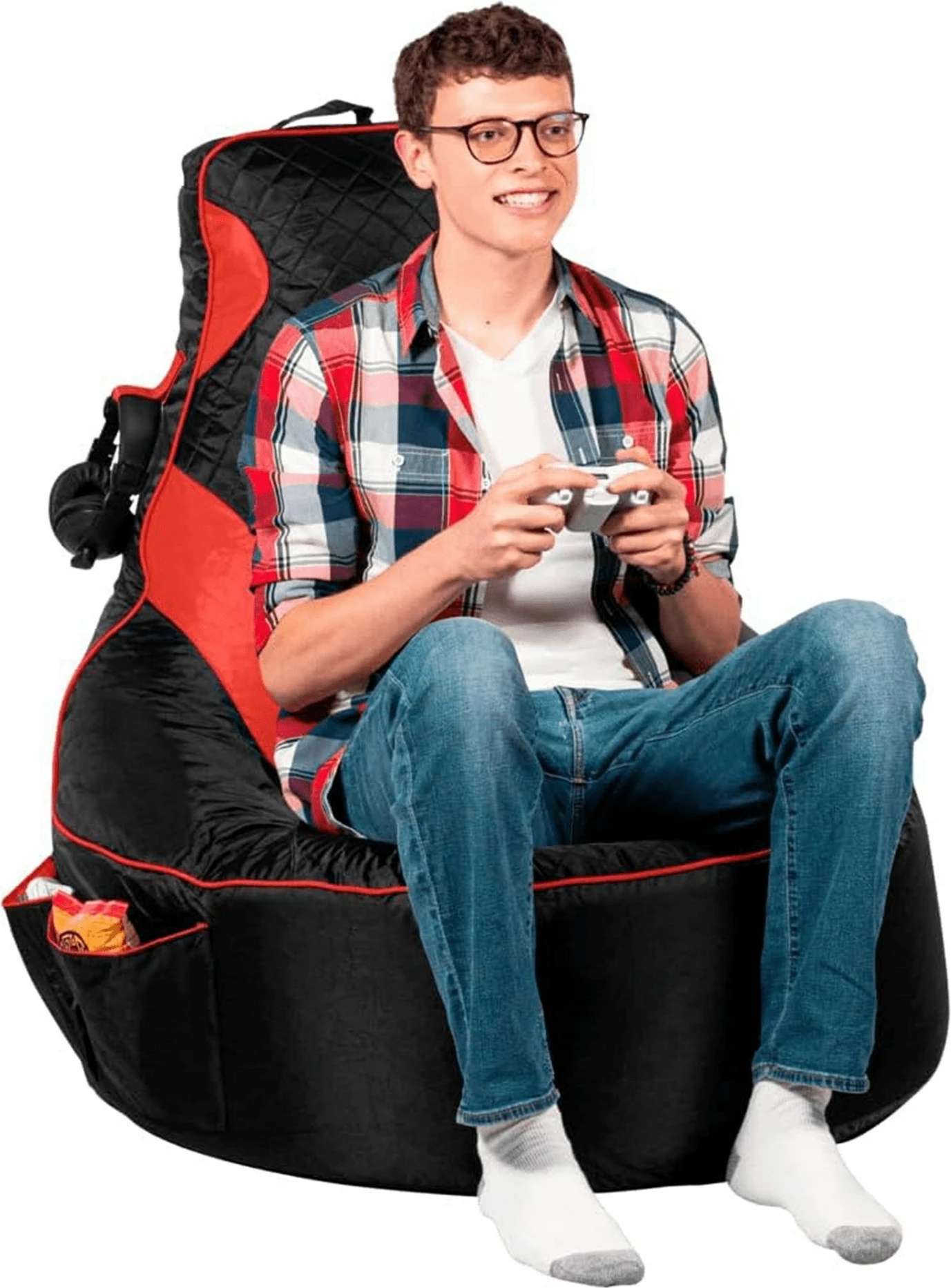 Qese ulëse për kopsht, Gamer, e kuqe dhe e zezë