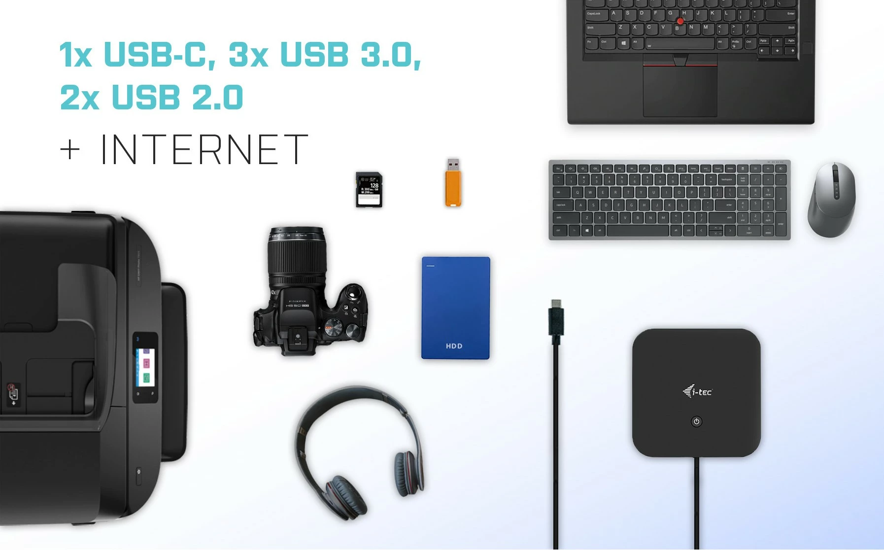 Dok stacion I-Tec USB-C HDMI DP, 100W, 2x 4K, 6x USB, Ethernet, i zi