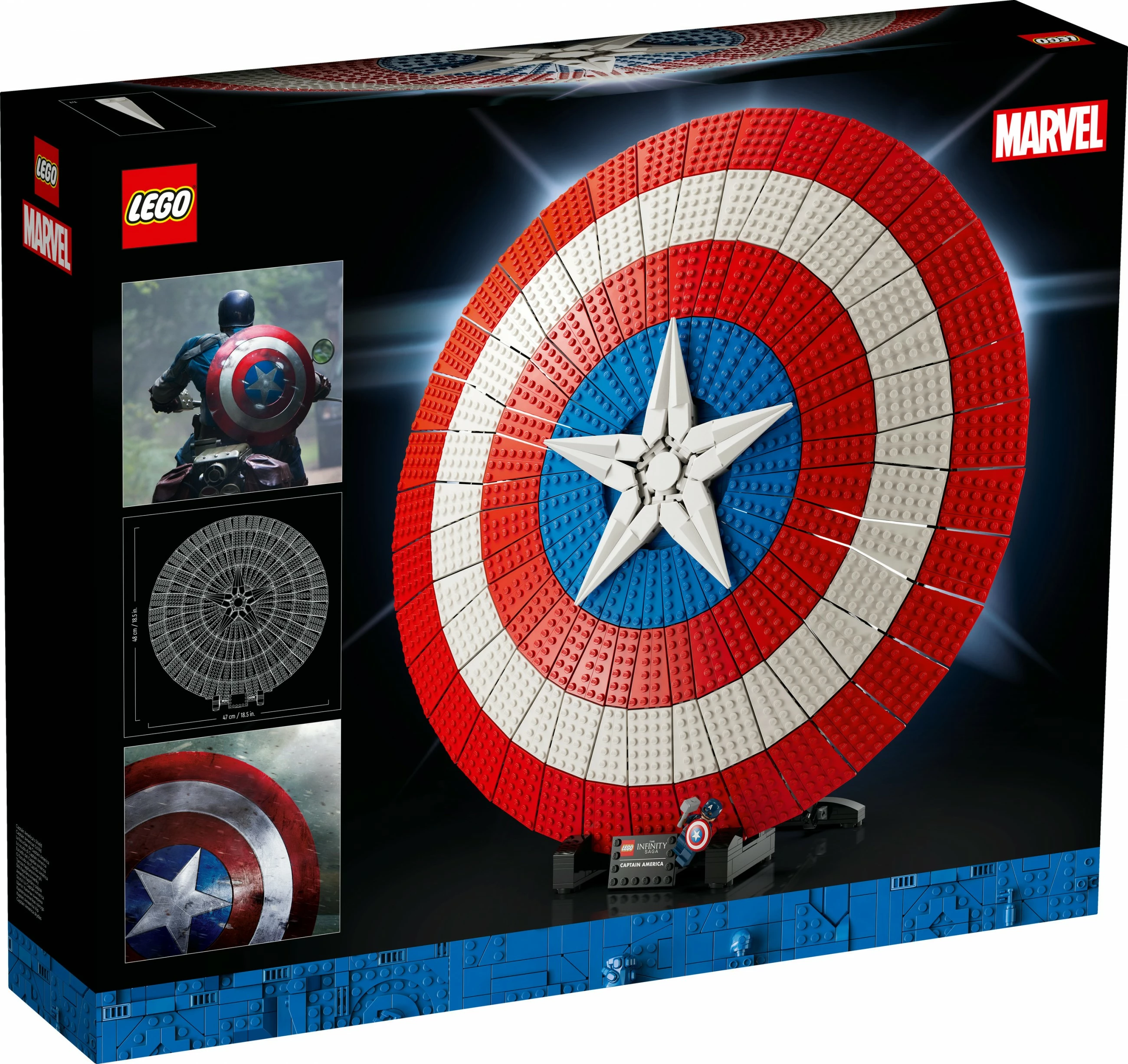 Set ndërtimi LEGO Marvel Super Heroes Captain America's Shield, 3128 pjesë, Multikolor
