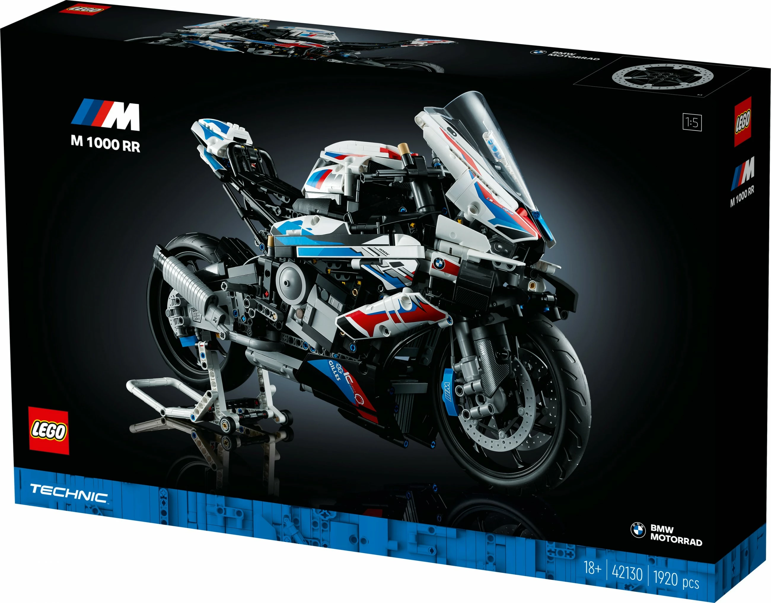 Set ndërtimi LEGO Technic BMW M 1000 RR, 1921 pjesë, shumëngjyrësh