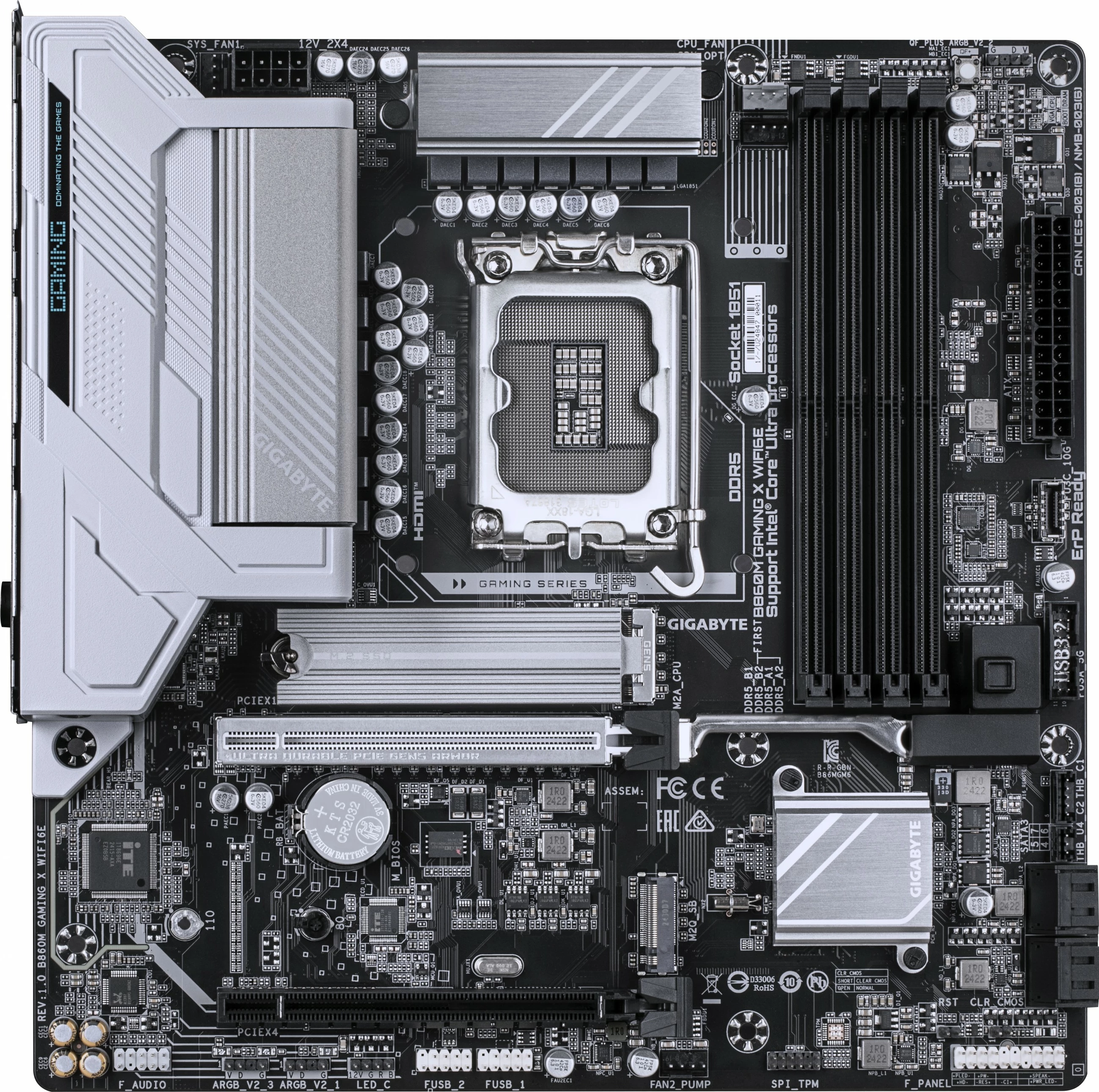Pllakë amë Gigabyte B860M GAMING X, LGA1851, WiFi6E