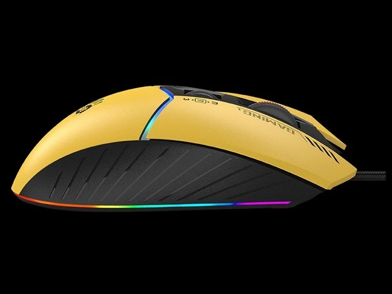 Maus për lojëra A4tech Bloody W95Max, USB, Ngjyrë e zezë e verdhë