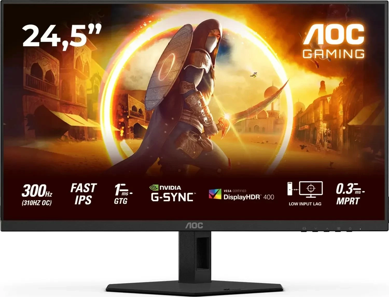 Monitor AOC 25G4SRE, 24.5", Fast IPS, 300Hz, Full HD, i zi