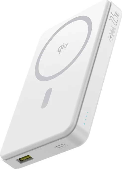 Powerbank Baseus Airpow2 Qi2, 10000mAh, 22.5W, e bardhë