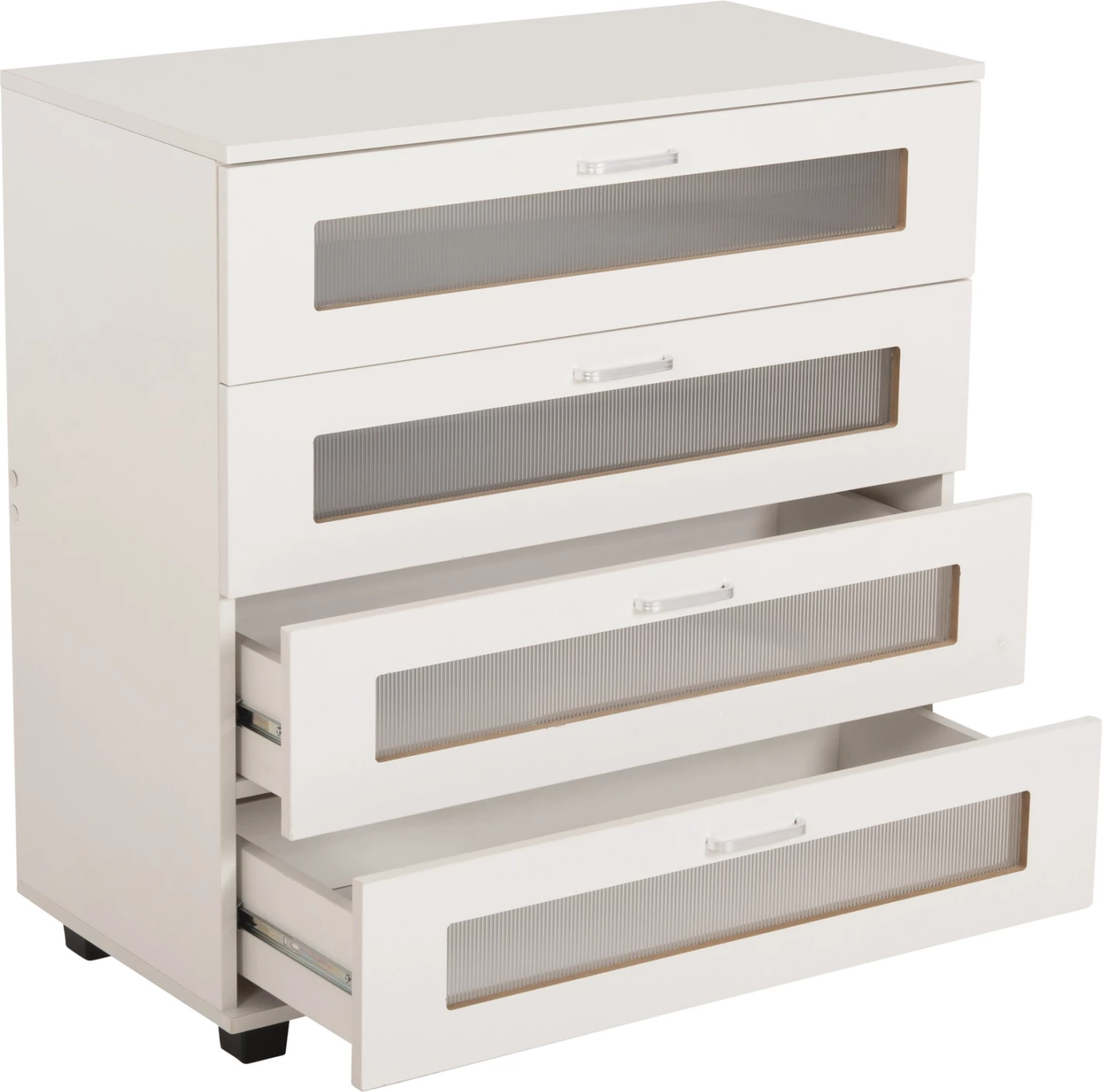 Komodinë THORGAN FH9880.03 melaminë e bardhë-4 sirtarë 80Χ40Χ83Hcm