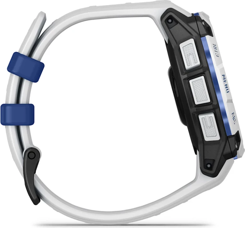 Smartwatch Garmin Instinct® 3, Solar, Whitestone/Whitestone-Bolt Blue Band, 45 mm