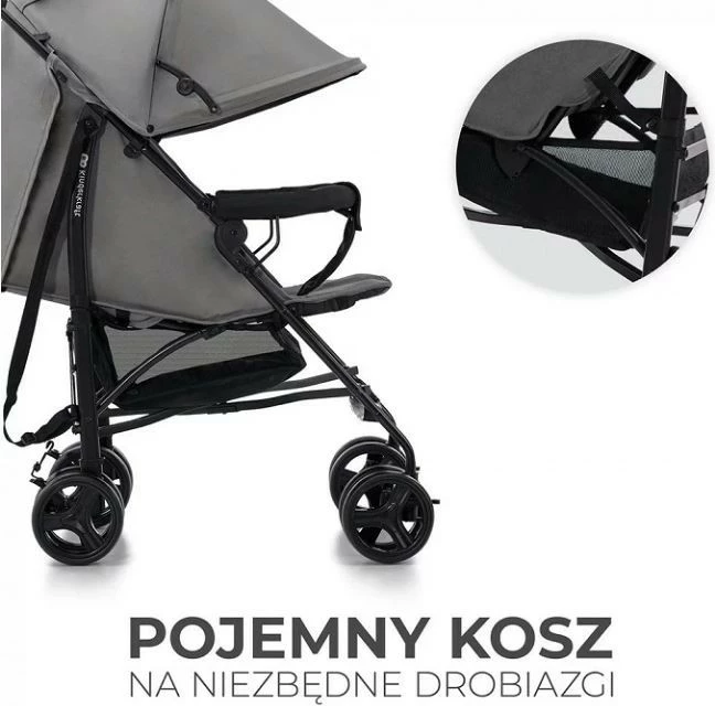 Karrocë fëmijësh Kinderkraft TIK GREY, umbrella, 6.5 kg, gri
