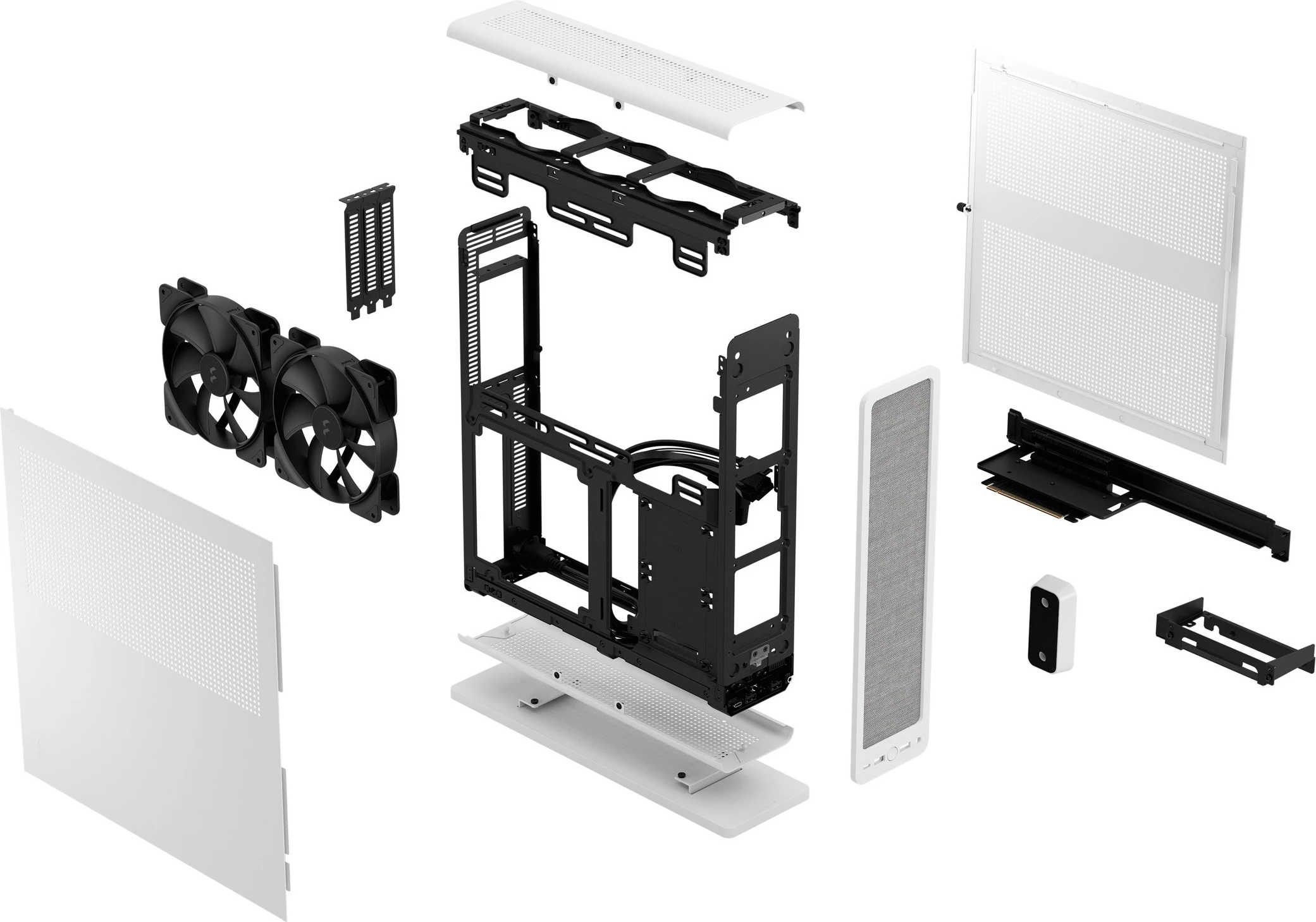 Kasë Fractal Design Ridge, Mini-ITX, SFF, e bardhë