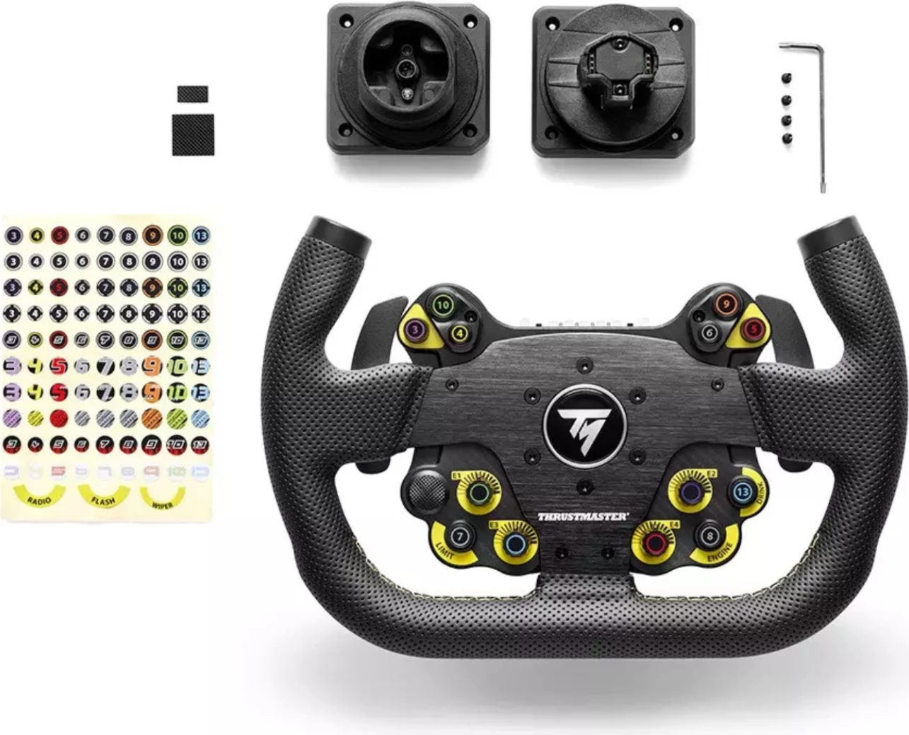 Timoni sim racing Thrustmaster EVO Racing 31U Leather 31 cm, 25 butona, 7 LED, 2x Quick Release
