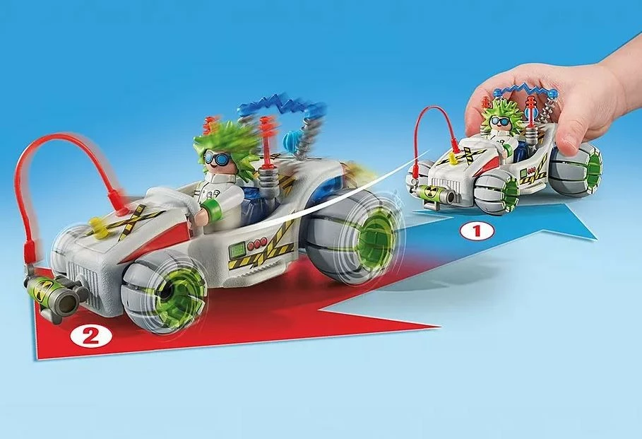 Set lodrash Playmobil Funstars 71633, profesor, gokart, 40 pjesë