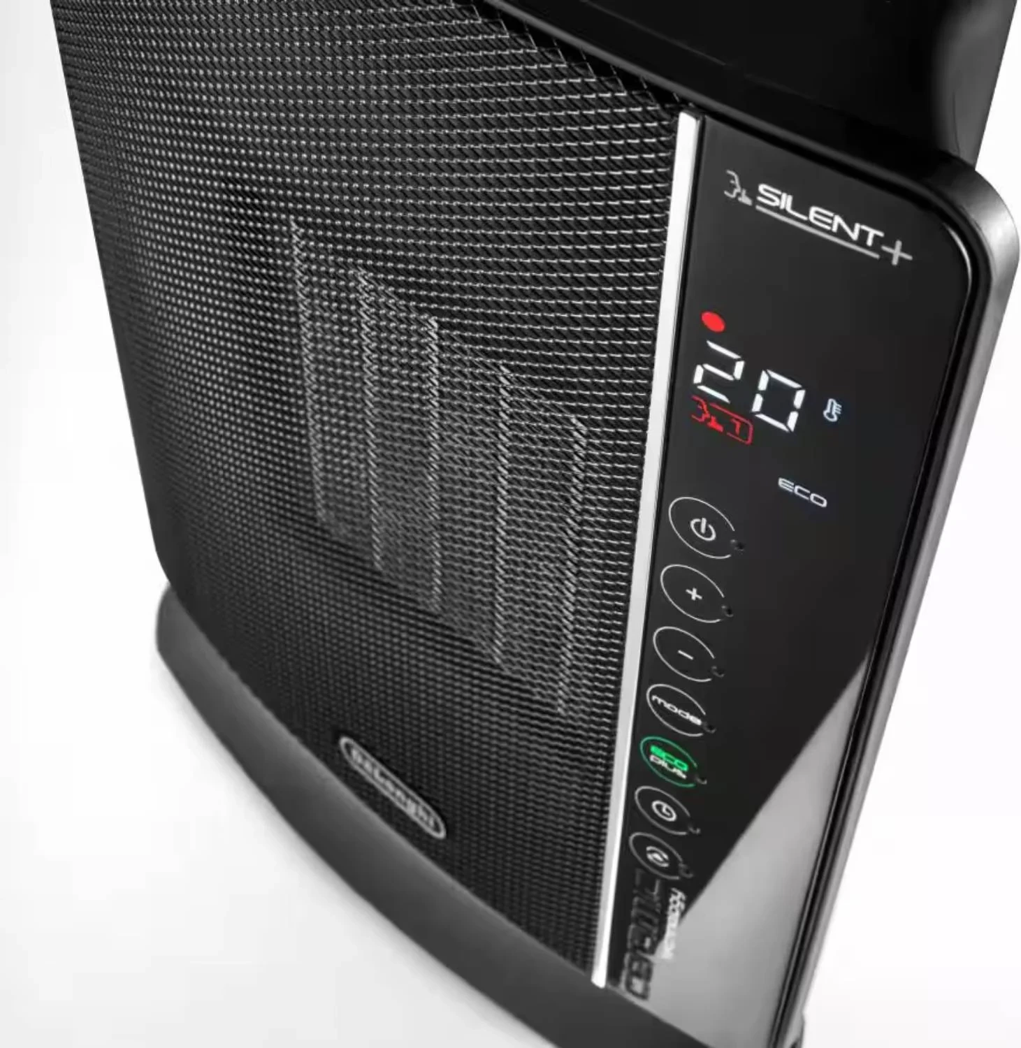 Ngrohës me ventilator, DeLonghi, DCH7993ER.BC, 2400 W, për dhoma deri 70 m³, funksion Eco, i zi