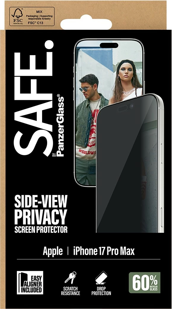 Xham privatësie PanzerGlass SAFE Privacy për iPhone 17 Pro Max