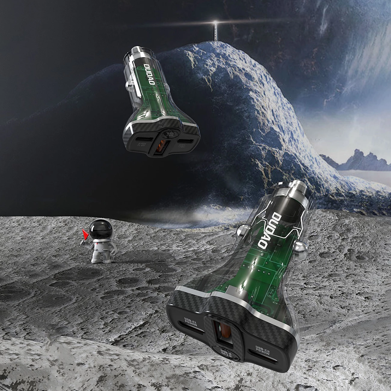 Karikues veture Dudao R78, 78W, 2xUSB-A QC, USB-C PD, i zi