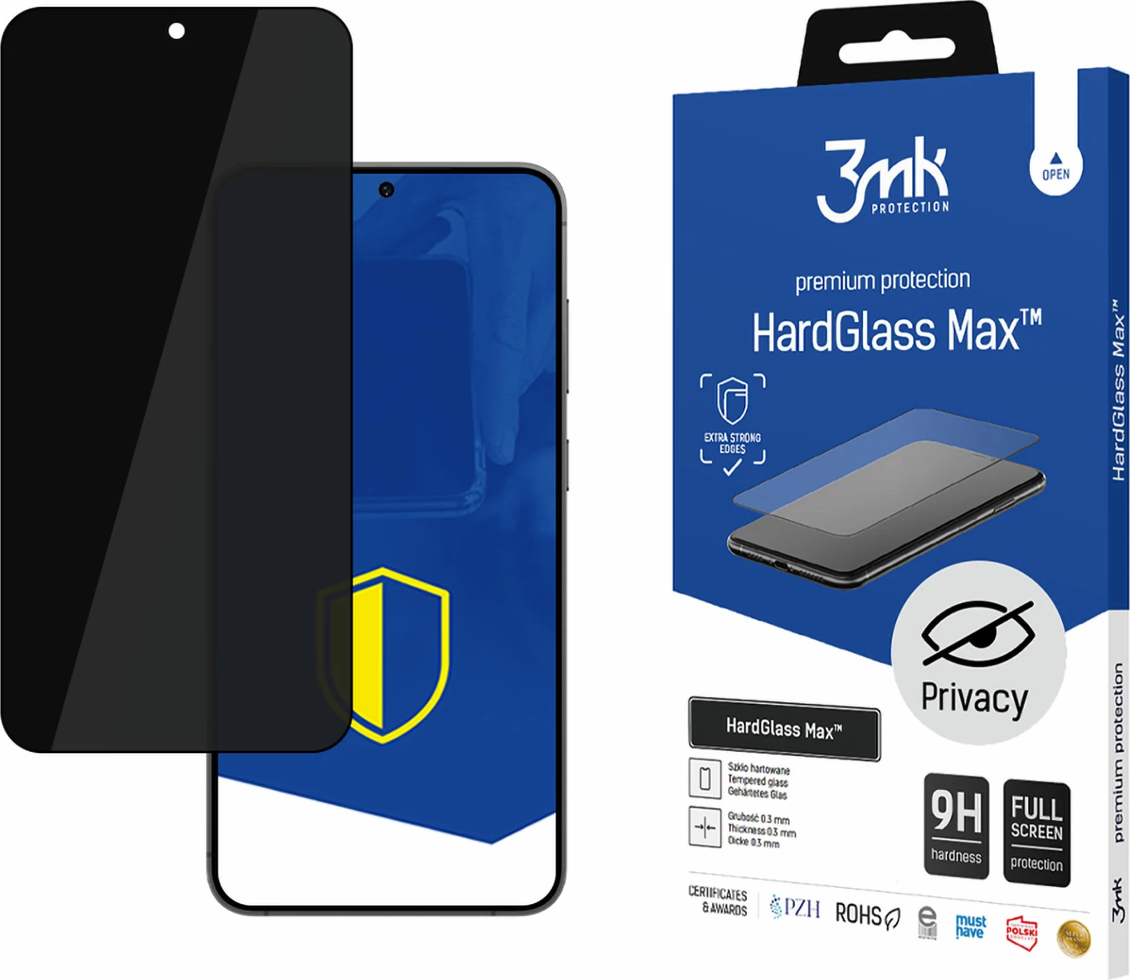 Xham mbrojtës privatësie 3mk HardGlass Max Privacy për Samsung Galaxy S24+