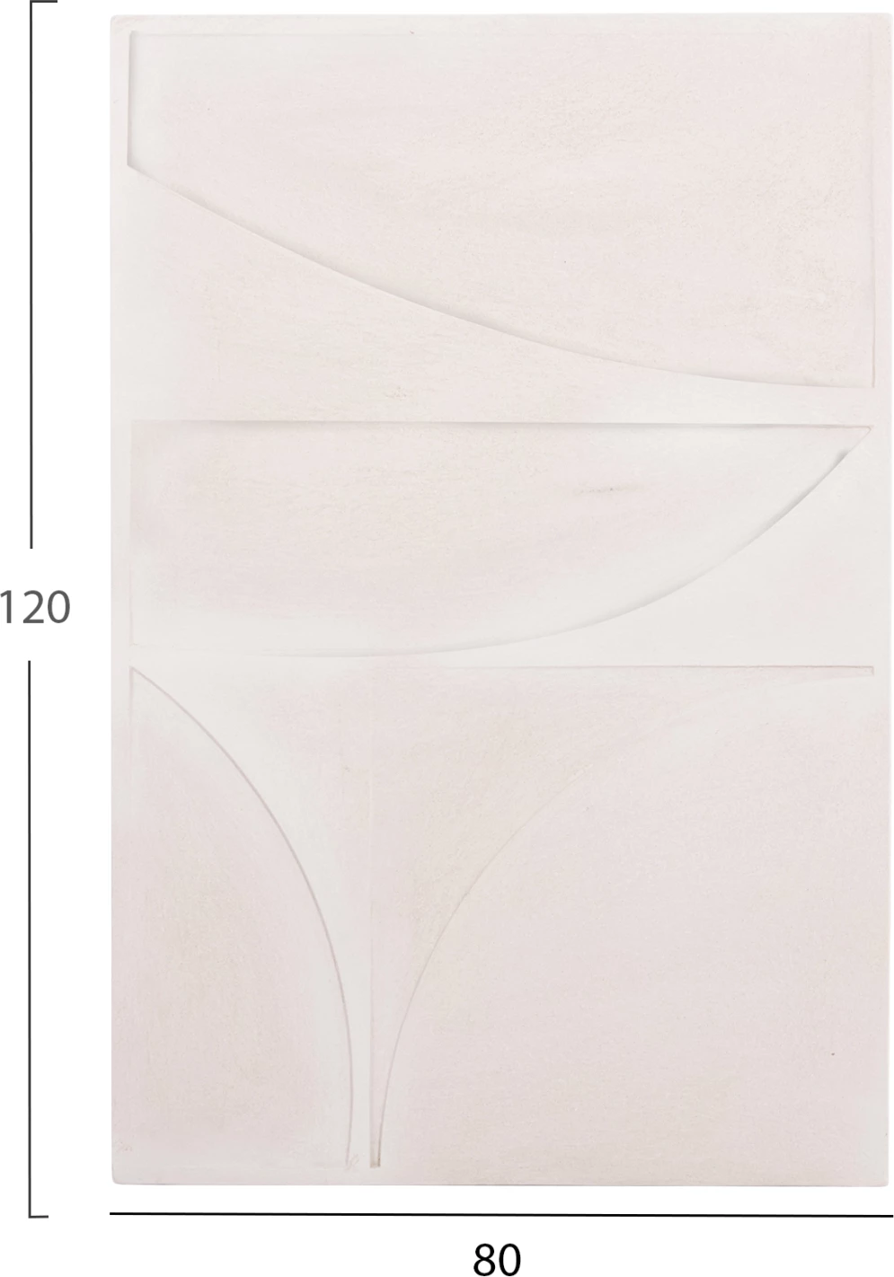 Panel dekorativ për mur Santorini FH4505 MDF ngjyrë e bardhë e zbehtë 80x4(trashësi)x120H cm.