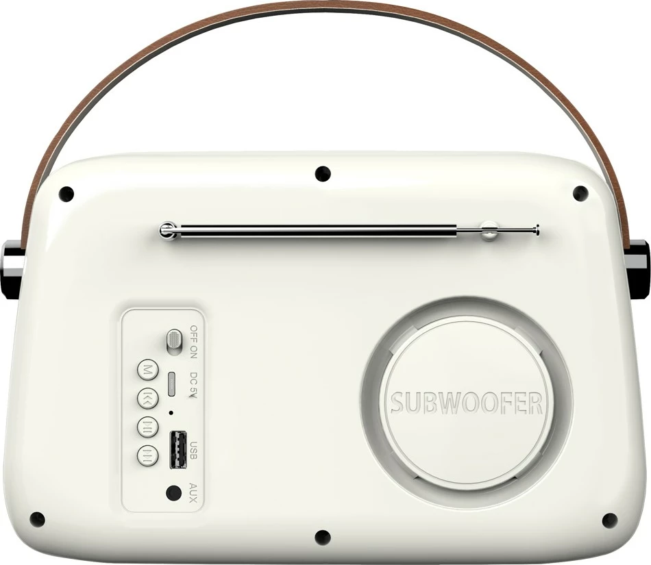 Radio portative Savio RS-02, Bluetooth 5.3, USB-C, e bardhë