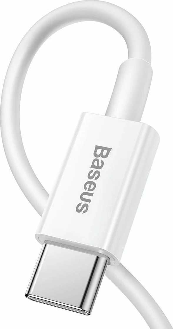Kabl USB Baseus Superior CATLYS-B02 USB-C në Lightning 1.5 m, i bardhë