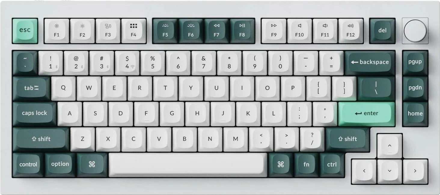 Tastaturë Keychron Q1 HE 75% me Switch Magnetik, e Bardhë