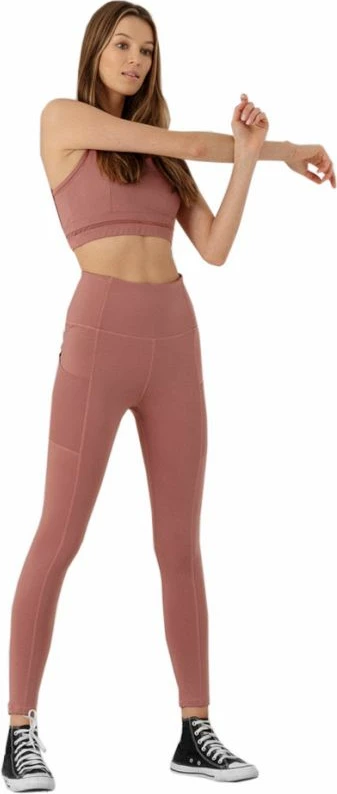 Leggings për femra Outhorn, ngjyrë e errët rozë