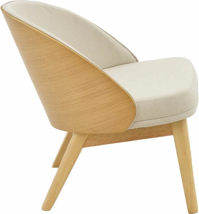 Karrige Sarian, pëlhurë bezhë-dru gome, këmbë natyrale, 69,5x71x70.5cm, set prej 2 copë