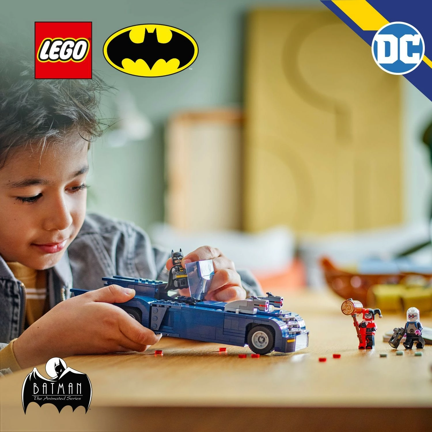 Set ndërtimi LEGO Batman me Batmobile, Harley Quinn dhe Mr. Freeze, 435 pjesë