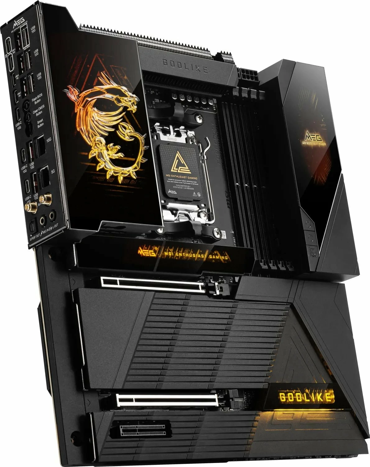 Pllakë amë MSI MEG X870E GODLIKE E-ATX, 256GB RAM, WiFi, Bluetooth, USB4, e zezë, set me antenë WiFi + 4 kabllo SATA + vida M.2 + pendrive