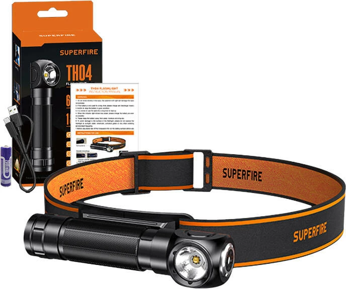 Llambë koke Superfire TH04, 600lm, USB-C, e zezë