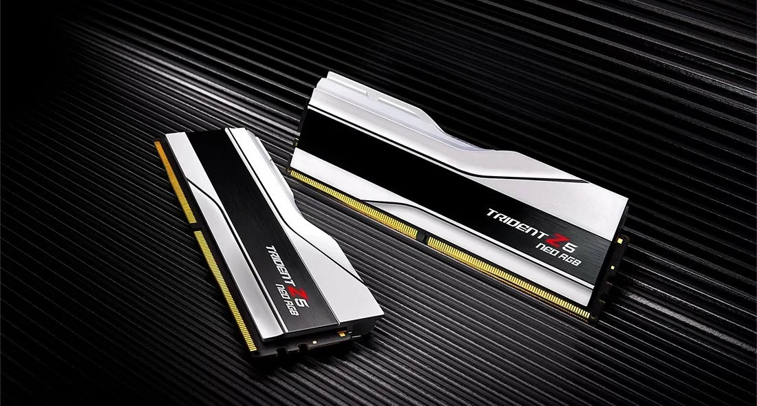 RAM Memorje G.Skill Trident Z5 Neo RGB F5-6000J2836G16GX2-TZ5NRW 32GB (2x16GB) DDR5 6000MHz CL28 UDIMM, bardhë/zi, set