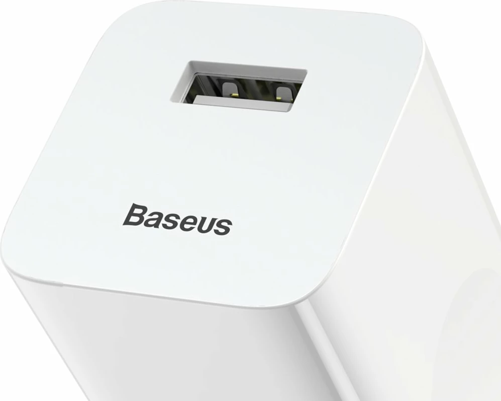 Karikues rrjeti Baseus CCALL-BX02, USB-A, 24W, QC 3.0, Bardhë
