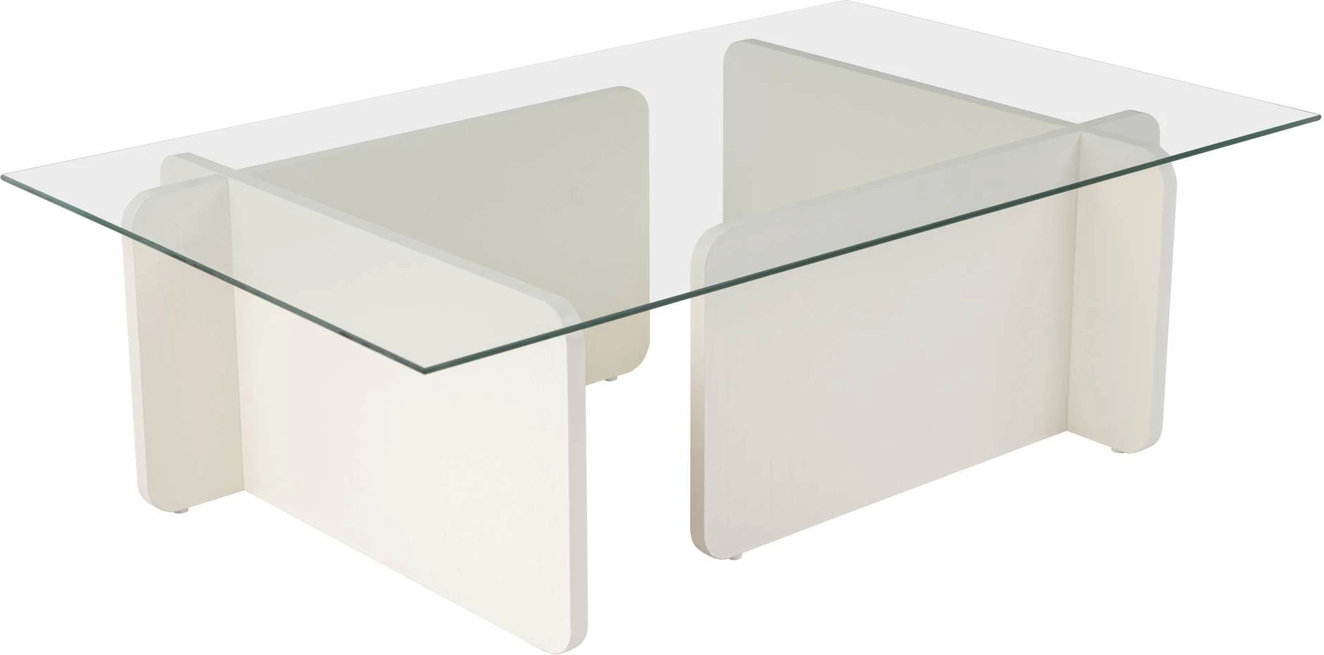 Tavolinë kafeje Nordure, Flavio, dru ngjyrë e bardhë