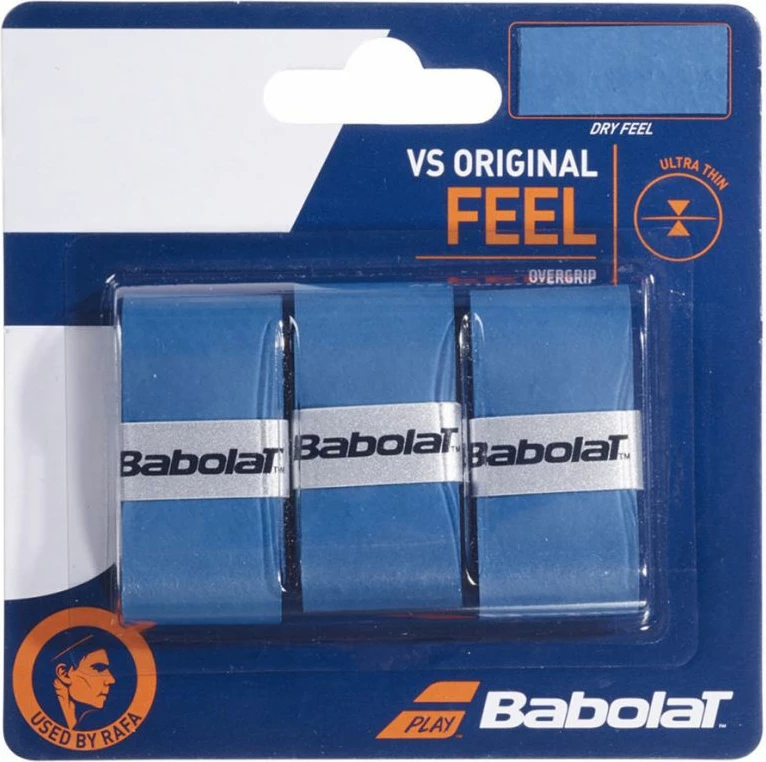 Mbushtëse për Raketa Tenisi BABOLAT Vs Orginal Feel, 3 copë, Blu