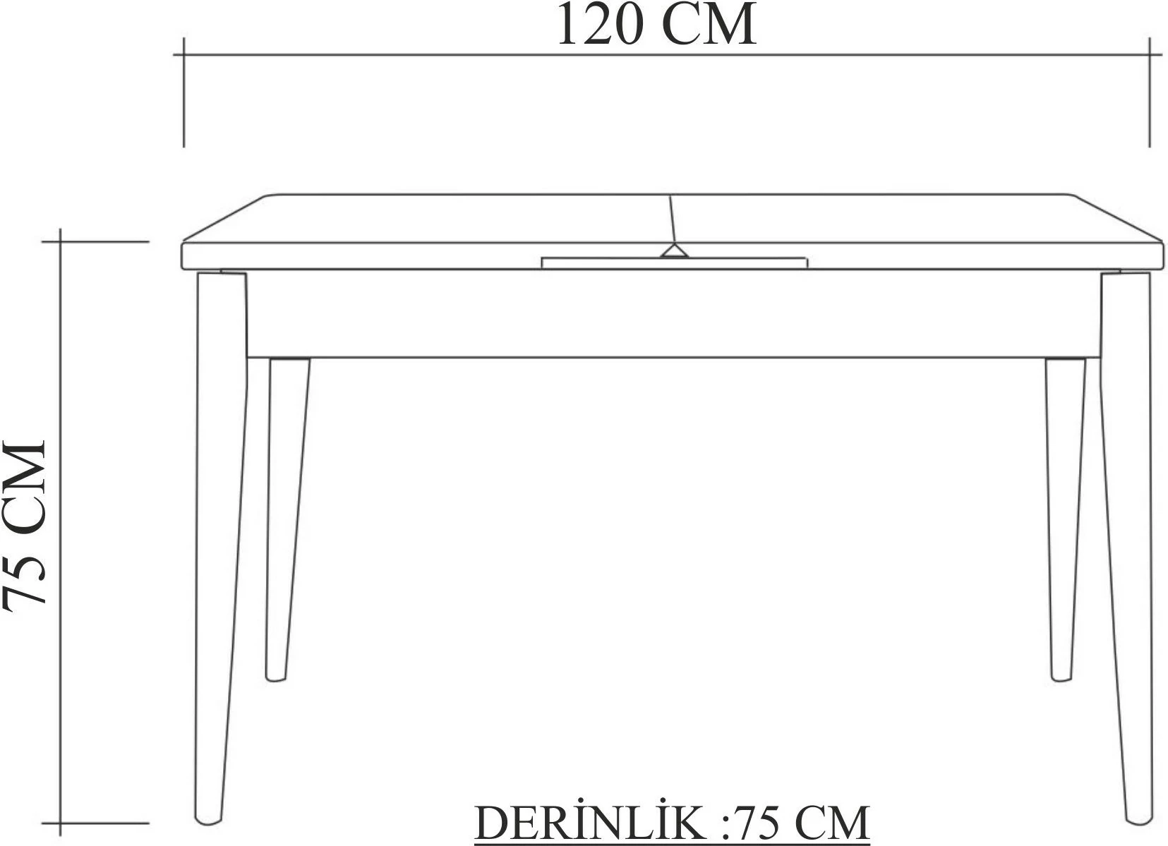 Set tavoline me karrige, zgjatës, 3 pjesë, Skye Decor, Santiago 0900, ngjyrë Atlantic Pine, Stone