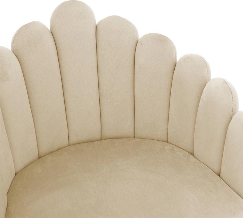 Karrige Briella këmbë metalike natyrale-velur ngjyrë ecru