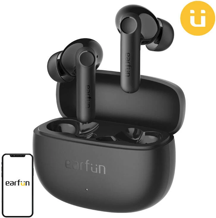 Kufje TWS EarFun Air Life, Bluetooth 5.4, mikrofon, IPX5, të zeza