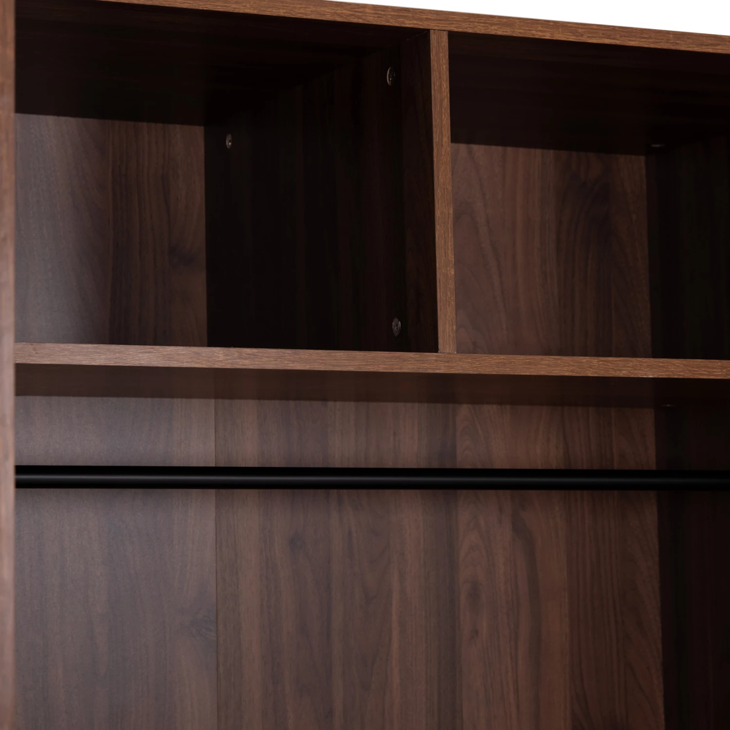 Dollap me 3 dyer, 2 sirtarë, ngjyrë arrë/wenge, CARYS FH746.11, 150x55.5x160cm
