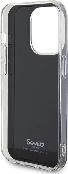 Mbështjellës Hello Kitty IML Kitty Face për iPhone 14 Pro, i zi
