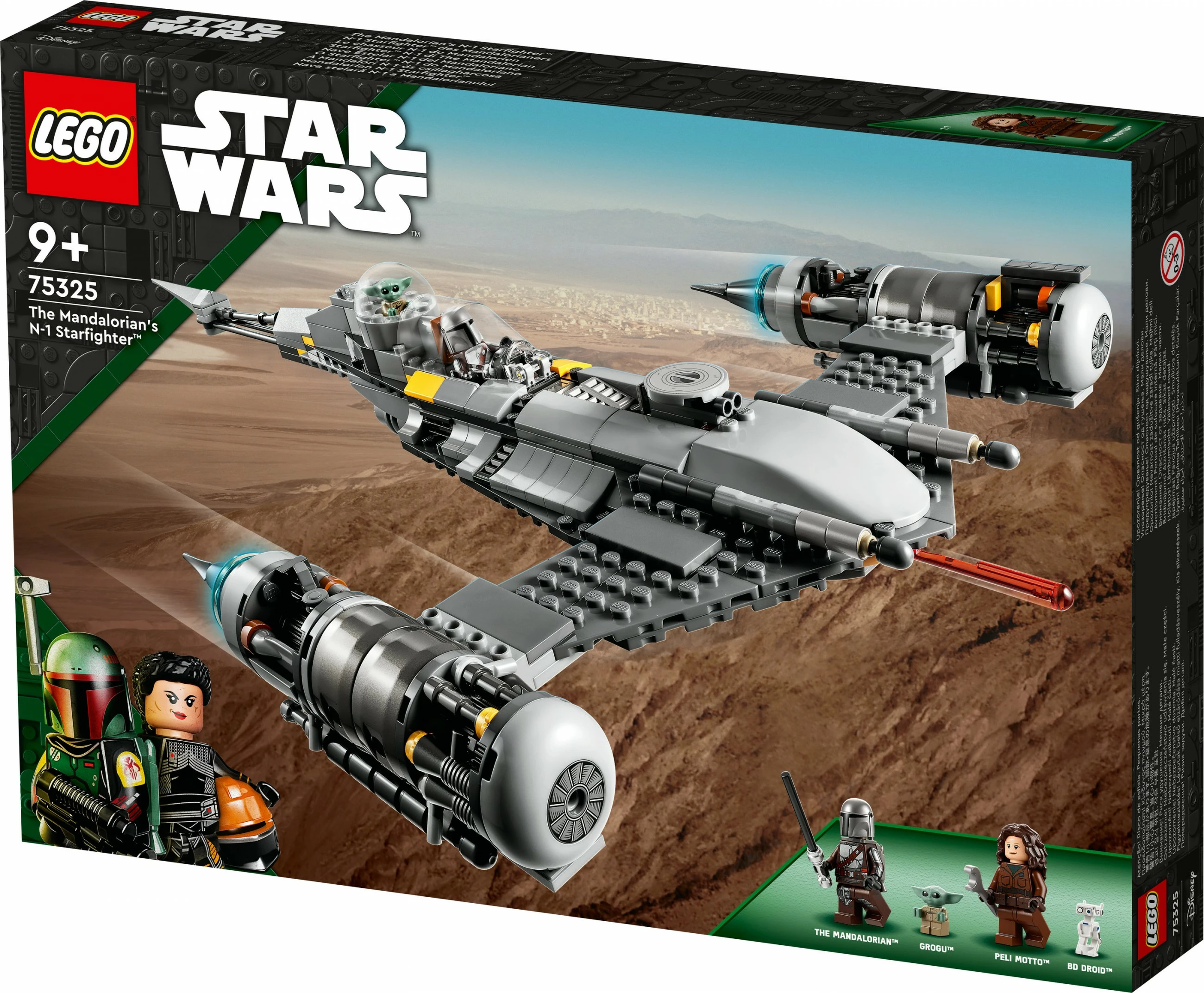 Set ndërtimi LEGO Star Wars The Mandalorian’s N-1 Starfighter, 412 pjesë, plastikë, shumëngjyrësh