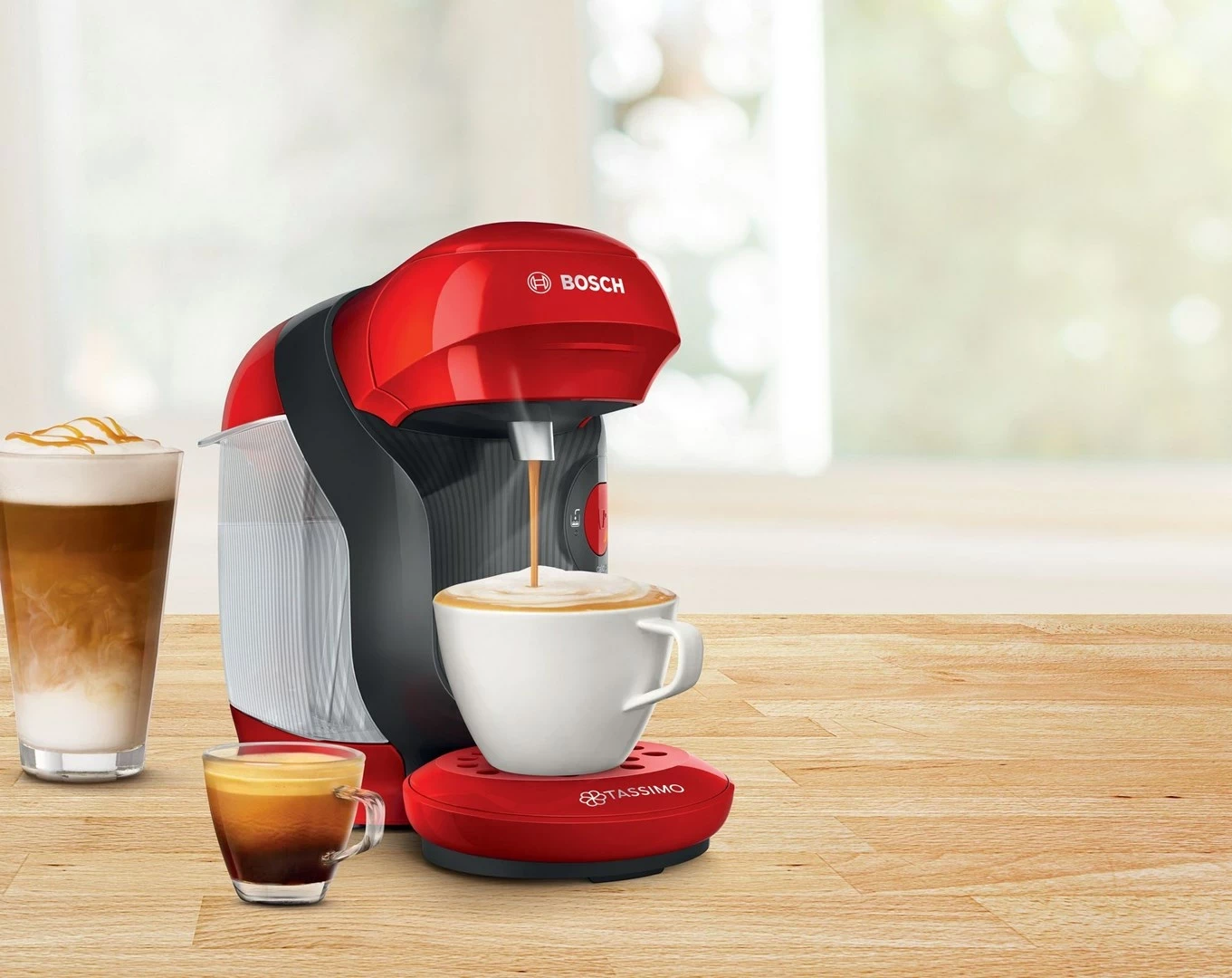 Aparat kafeje Bosch Tassimo Style TAS1103, kapsulë, i kuq