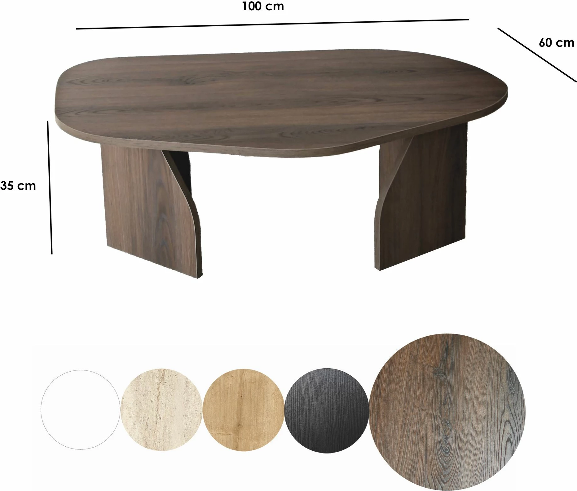 Tavolinë kafeje Hanah Home, ngjyrë arre, Rock